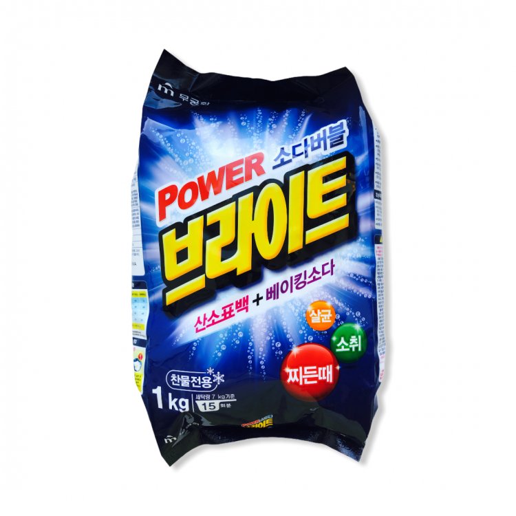 Mukunghwa Power Bright Стиральный порошок, с кислородным отбеливателем и содой, 1 кг