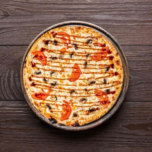 Копченая курица с грибами