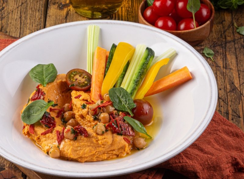 Хумус из печёного перца