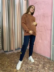 Толстовка и джинсы утепленные для беременных и кормящих