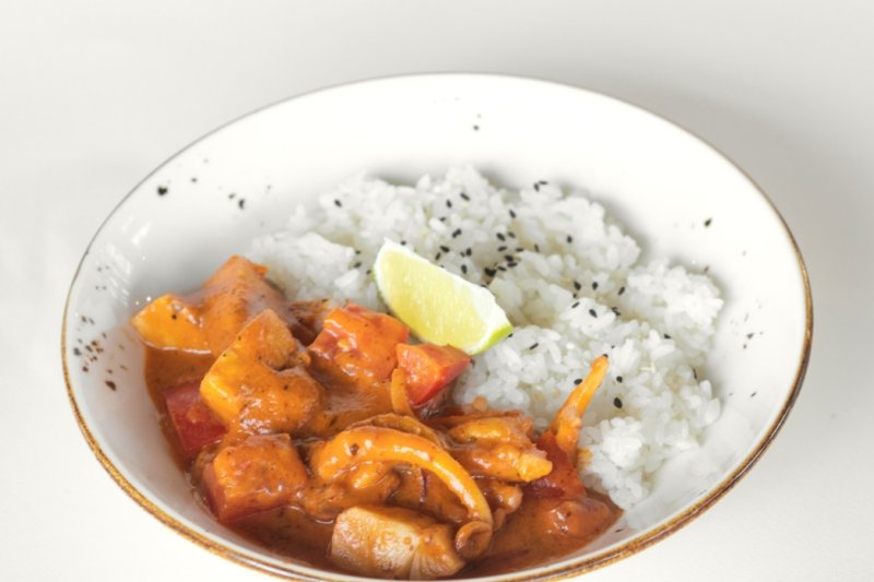 Окунь с щупальцами кальмара