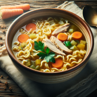 Куриный суп лапша