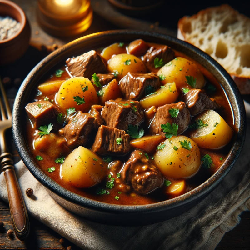 Жаркое из говядины с картофелем 