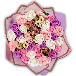 Букет из мыльных роз (55 роз)