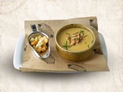 Крем-суп гороховый с копченостями