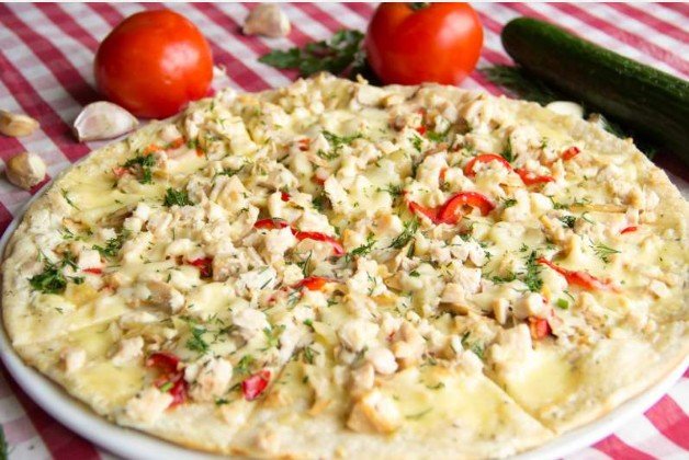 С куриным филе и грибами