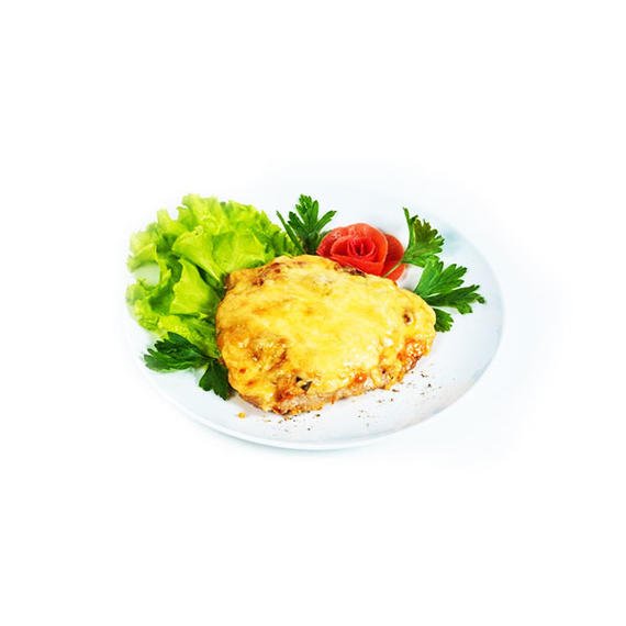 Мясо по-французски с курицей